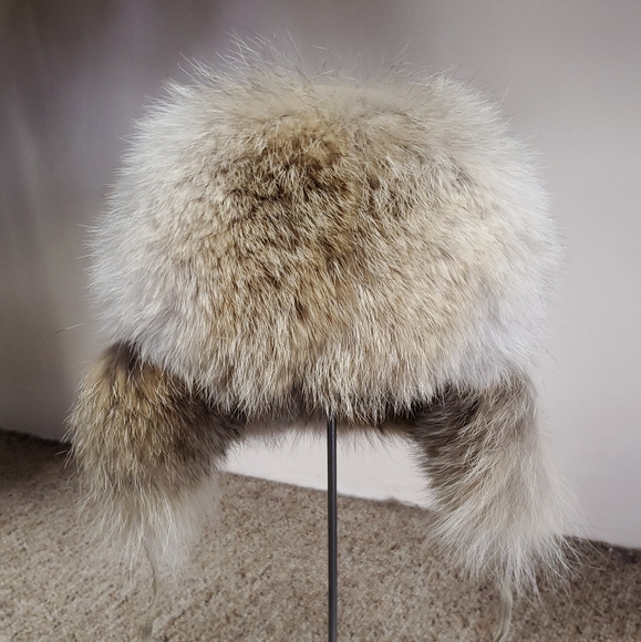 Optimal Accessories Other - Coyote Fur and Leather Trooper Hat